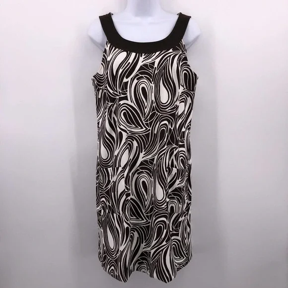 brown and white swirl dress Swirl Dress in Blue/Brown - Nin Studio